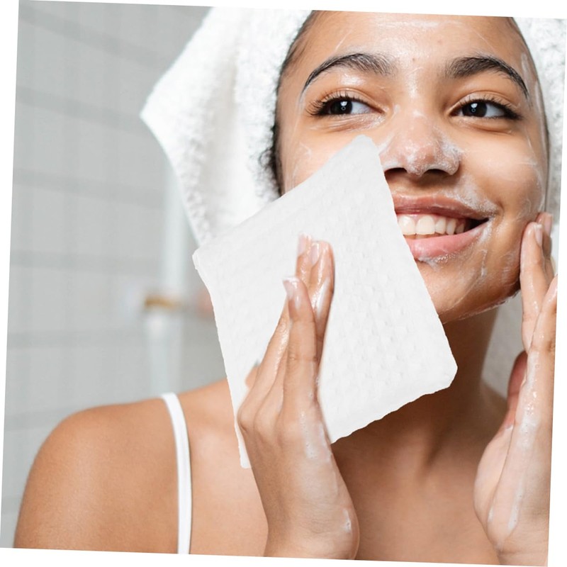 BIUDECO 3pcs Reusable Waffle Square Towel Face Washcloths Cotton Washcloths