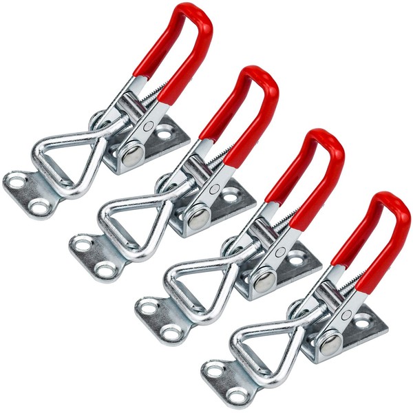 4 Pcs Adjustable Toggle Clamp, Metal Toggle Latch Non-Slip Quick