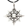 Trilogy Jewelry Pewter Chaos Star Magic Pendant on Leather Necklace