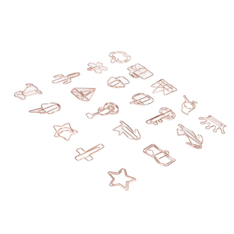 100Pcs Paper Clips Cute Look Note Clip Marking Document Organizing
