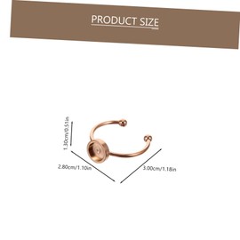 IWOWHERO 10pcs Diy Stainless Steel Ring Blanks Base for Jewelry Making Adjustable Ring Blanks Bezel Trays for Diy Crafts