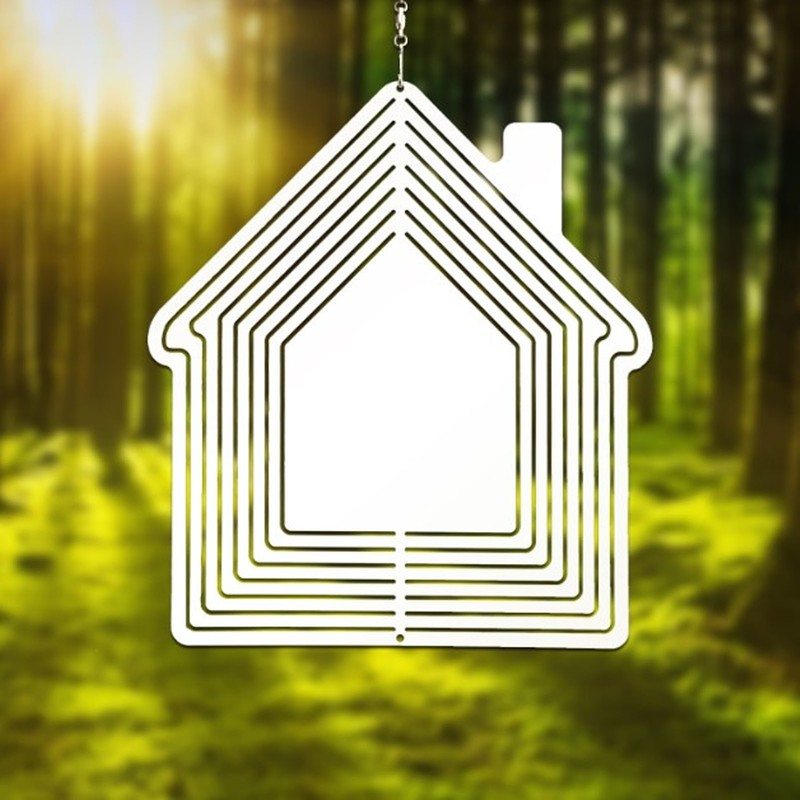 DIY Sublimation Metal Wind Spinner Hanging Blank Wind Chimes Garden