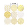 30 Sheet Decorative Gold Circle Envelope Seals - Self-Adhesive Universal