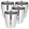 QWORK Stainless Steel Cup, 4 Pack 10 oz Double Wall