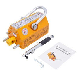 Magnetic Lifter, 100kg/220lbs N42 Steel Plate Magnetic Lifter Crane Hoist Metal Lifting Magnet Shop Crane Heavy Duty Magnet Permanent Lift with Release for Hoist, Shop Crane, Block, Board