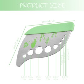 Tabanzhe Stainless Steel Herb Stripper with Safety Lid - 9 Hole Design, Herb Chopper, Kitchen Gadget for Vegetables, Basil, Rosemary, Thyme, Kale, Kale, Mint