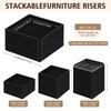 Chunful 12 Pack 4.33 Inch Furniture Raiser, Stackable Bed Risers