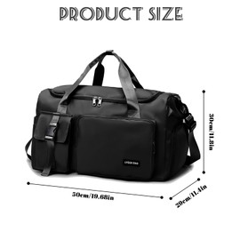 LIAMERHE 3 in 1 Sports Bag Women Men 42L Travel Bag with Shoe Compartment Wet Compartment Waterproof Training Bag Backpack with Shoe Bag Weekender Swimming Bag Fitness Bag for Travel Fitness Sports
