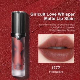 GIRLCULT Matte Lip Stain – Lightweight Velvet Lip Tint, Long Lasting Liquid Lipstick, Transfer Resistant, Non-Drying & Smudge Proof Formula (G72)