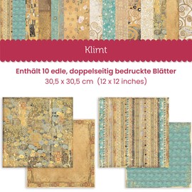 Stamperia International Scrapbooking Pad-Maxi Background Selection-Klimt, Various, 30.5x30.5 cm
