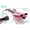 Alure Three Barrel Curling Iron Wand with LCD Temperature Display