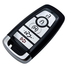 Replacement Key Fob Shell Case for Ford F-150 F150 F250 F350 F450 F550 Raptor Bronco 5 Buttons Keyless Entry Remote Car Key Fob Cover Casing with Uncut Blade Blank (‎for Ford-I)