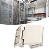Curved Single‑Sided Hinge Stainless Steel Bathroom Hinge for Tempered 8‑12mm