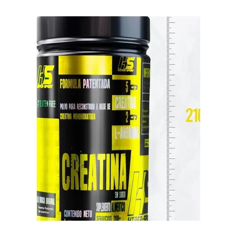 Creatina Monohidratada Hs 1kg 200 Servicios Hiper Sports Dro