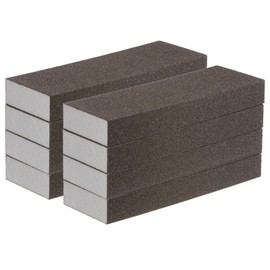 HARFINGTON 8pcs Sanding Sponge Blocks 180-240s Wet/Dry Hand Sanding Sponges Sheet, 200x70x25mm Foam Sanding Block Pad for Polishing Kitchen Metal Wood Drywall Furniture, Brown