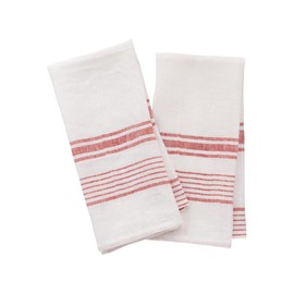 All Cotton and Linen French Country Striped Towels, Linen Kitchen Towel, Tea Towels, 100% Pure Linen, Fall Kitchen Towels, Linen Bar Towels, (Set of 2) (18 x 28 inch)