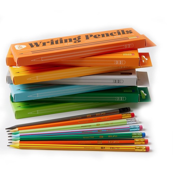 DTOOSZN Classroom #2 HB Pencils, Yellow, Pre-sharpened Pencil with Top