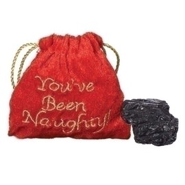 You've Been Naughty Christmas Gift Bag with Lump of Coal