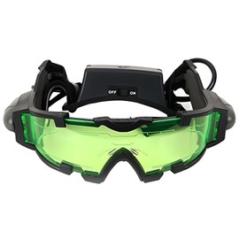 Xrten Kids Night Vision Goggles Night Vision Goggles Adjustable Kids LED Night Goggles Safety Goggles with Green Lens with Fold-Out LED Light for Night Activities