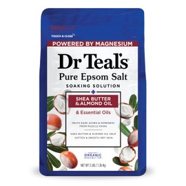 Dr Teal's Epsom Salt Magnesium Soak, Soften & Moisturize with Shea Butter & Almond Oil, 3 lbs