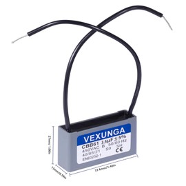 VEXUNGA CBB61 Capacitor 3.5µF 450V AC Fan Capacitors Air Conditioning Ceiling Fan Motor Capacitor Cbb61 Running Capacitor Starting Capacitor 3.5uF 50/60Hz (Pack of 2)