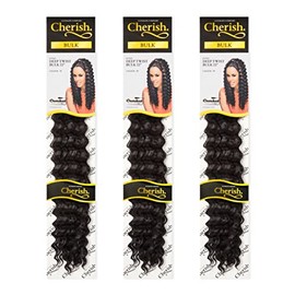 Cherish/Deep Twist Bulk 22'' / Crochet Hair Braids/Colour - 1B / Pack of 3