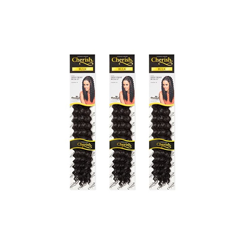 Cherish/Deep Twist Bulk 22'' / Crochet Hair Braids/Colour - 1B