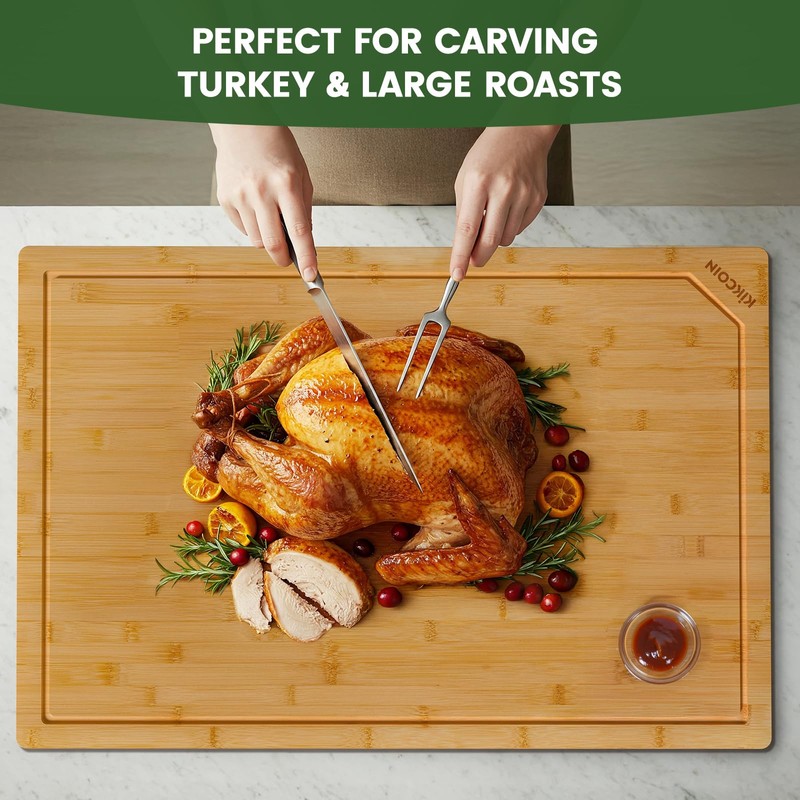 30 Inch Extra Large Bamboo Cutting Boards for Kitchen, Wood