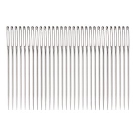 HARFINGTON 30Pcs Large Eye Needles 1.65" Stitching Needle Hand Sewing Embroidery Needle Stainless Steel for Leather Cross Stitch