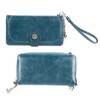 Women PU Leather Credit Card Holder Large Capacity Wallet Zipper