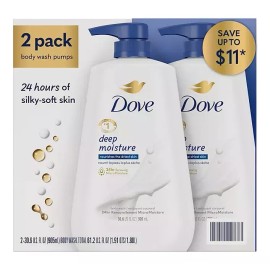 Dove Nourishing Body Wash, Deep Moisture (30.6 Oz, 2 Pk)