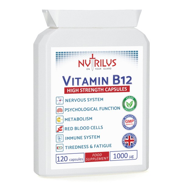 Vitamin B12 120 High Strength Capsules 1000µg - One Daily