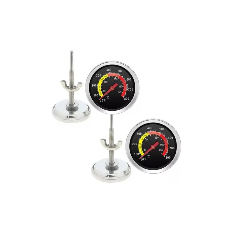 2 X Termómetro Asador Parrilla 50 A 800 Oc Tuerca