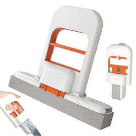 Mini Foldable Desktop Mop, 2025 Self-Squeeze Sponge Cleaning Tool, Portable Mini Cleaning Mop, Wet and Dry Use Mini Sponge Mop for Small Spaces, Bathroom, Kitchen, Glass, Living Room