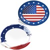 EPHYO 50pcs 4th of July Paper Plates Oval Patriotic American
