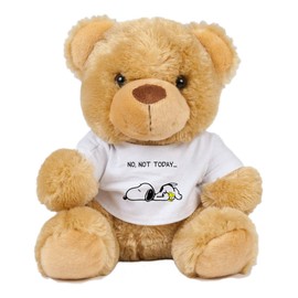 Giftme No Not Today Snoopy Dog Birthday, Christmas, Secret Santa Stocking Filler Teddy Bear Soft toys. (Brown Teddy)