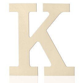 Wooden Letters 12 Inch K, 1/5 Inch Thick Large Wooden Letters for Wall Decor Unfinished Big Wood Letters for Crafts DIY Home Birthday Wedding Party Decorations
