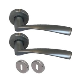 bricoleva.it SATIN CHROME INTERIOR DOOR HANDLES AVAILABLE IN MULTIPLE VARIATIONS SOLD IN PAIR - Satin Chrome Round Handle for Doors (Sandy)
