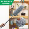 Microfiber Feather Duster with Extendable Pole, 100-inch Extra-Long Dusters Telescoping