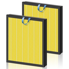 Vital 100S Pet Care Replacement Filter for LEVOIT Vital 100S and Vital 100S-P Air Purifier, H13 True HEPA and High-Efficiency Activated Carbon Filter, Vital 100S-RF-PA, 2 Pack, Yellow