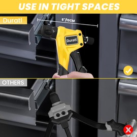Duratl Rivet Nut Tool Kit, 8-Inch Hand Rivnut Tool for Tight Spaces, Nutsert Tool Kit with 96pcs Rivnuts, 8 Metric & SAE Mandrels (M3-M6, 6-32, 8-32, 10-24, 1/4-20), Durable Carrying Case Included