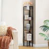 Tajsoon Tall Corner Book Shelf 4 Tier 53" Industrial Corner