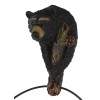 Rustic Western Forest Black Bear Holding Pinecone Branch Hand Towel