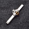 Asienice Funny Tie Pin Bee Slim Tie Clip Silver Stainless
