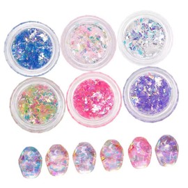OHPHCALL Nail Sequins Nail Decoration Charms for Weddings Proms Parties Unique Dazzling Colors for Enthusiasts