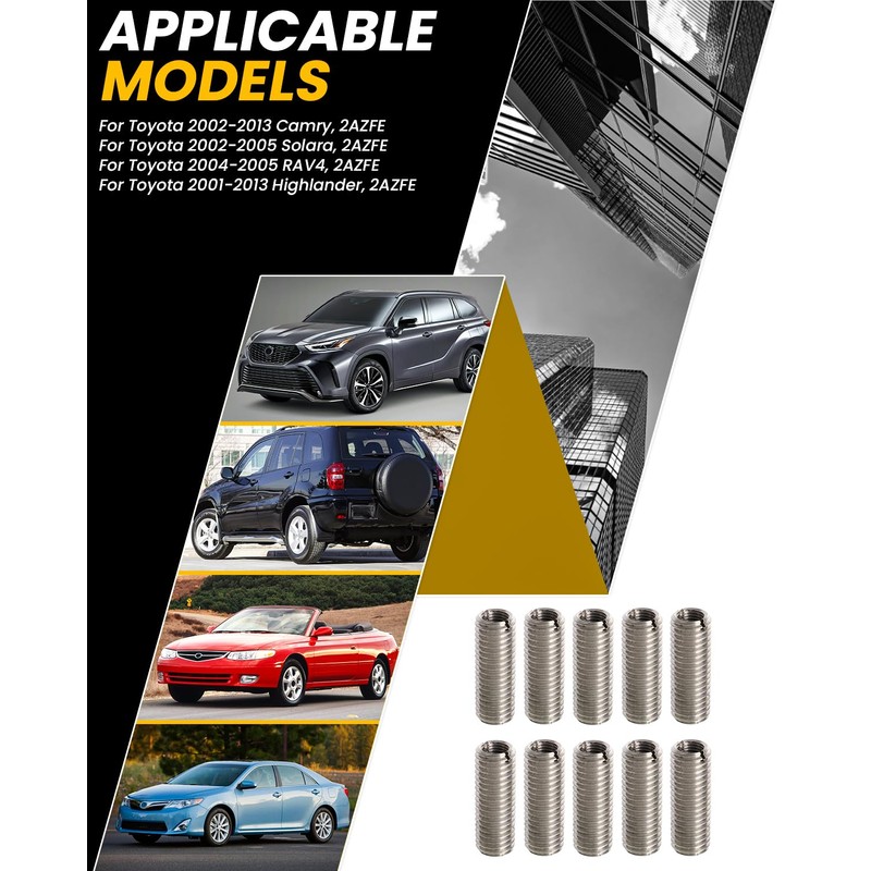 Foruly Upgrade 10PCS Head Bolt Thread Inserts Kit M11 X