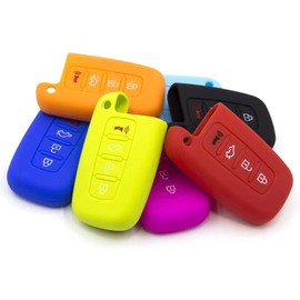 LIGHTKOREA Funda de silicona para llave inteligente con 4 botones para Hyundai Kia Elantra, Genesis Coupe, Sonata, i30, Sportage, Sorento, Forte Koup, Optima K5 (rojo)