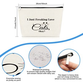 Cat Lover Gift Cat Themed Makeup Bag Crazy Cat Lady Gift Cat Mom Cosmetic Bag Cat Gifts for Women Cat Owner Gift Christmas Birthday Gifts for Cat Lover Best Friend Daughter Travel Toiletry Bag