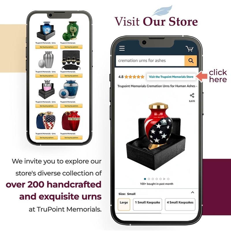 Trupoint Memorials Small Urns for Human Ashes Keepsake, Military and