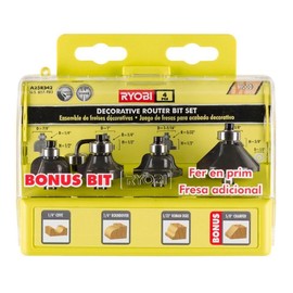 Ryobi A25RS42 Decorative Router Bit Set (4-Piece)